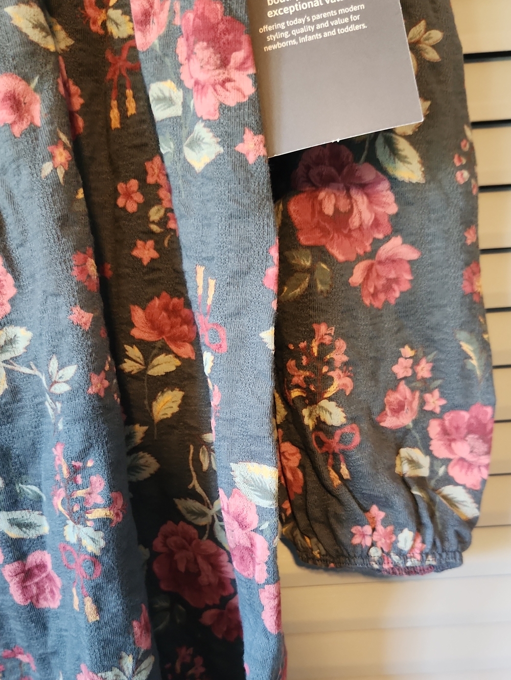 Modern Moments Gray Floral Dress - Picture 9 of 13